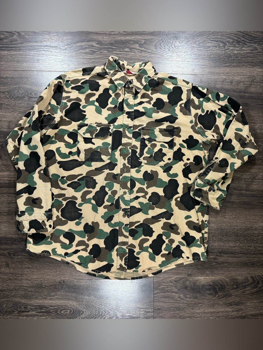 Vintage Frostproof Camo Camouflage Heavy Duty Flannel Size XXL